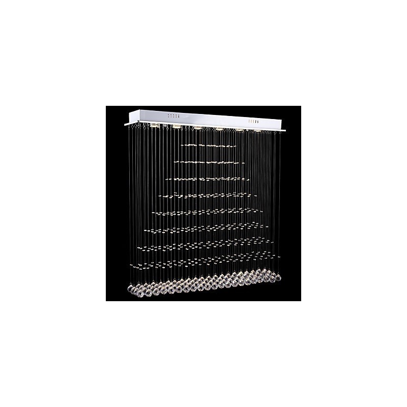 Candelabru de cristal dreptunghiular Lumini Plafon suspendat Iluminat Lămpi Corpuri