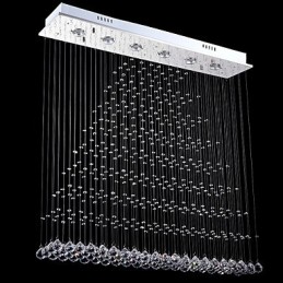 Candelabru de cristal dreptunghiular Lumini Plafon suspendat Iluminat Lămpi Corpuri