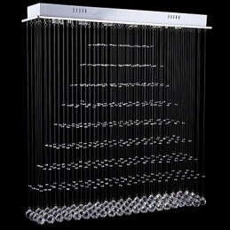 Candelabru de cristal dreptunghiular Lumini Plafon suspendat Iluminat Lămpi Corpuri