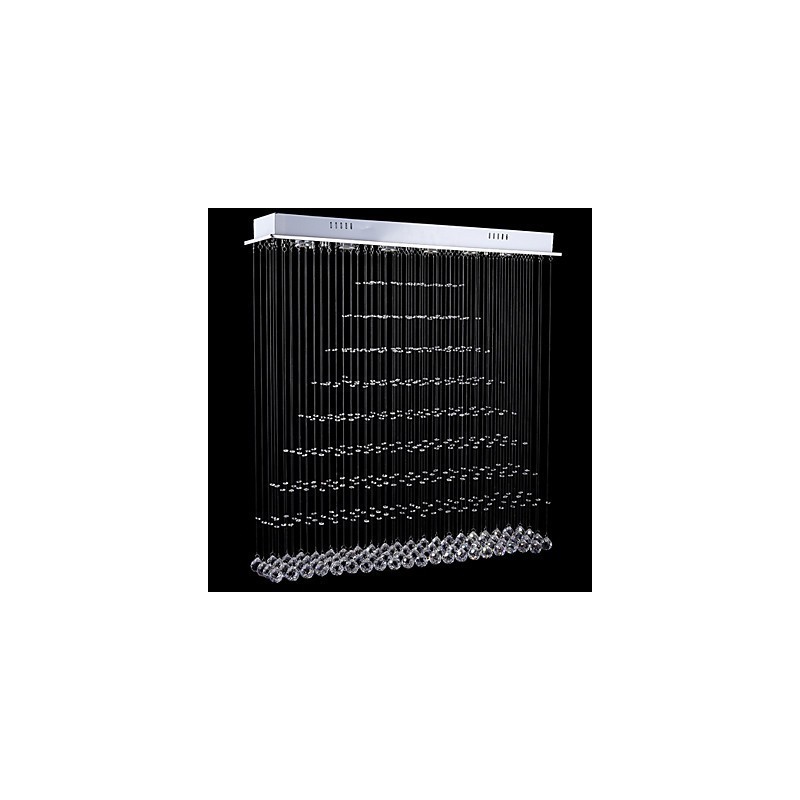 Candelabru de cristal dreptunghiular Lumini Plafon suspendat Iluminat Lămpi Corpuri
