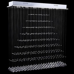 Candelabru de cristal dreptunghiular Lumini Plafon suspendat Iluminat Lămpi Corpuri