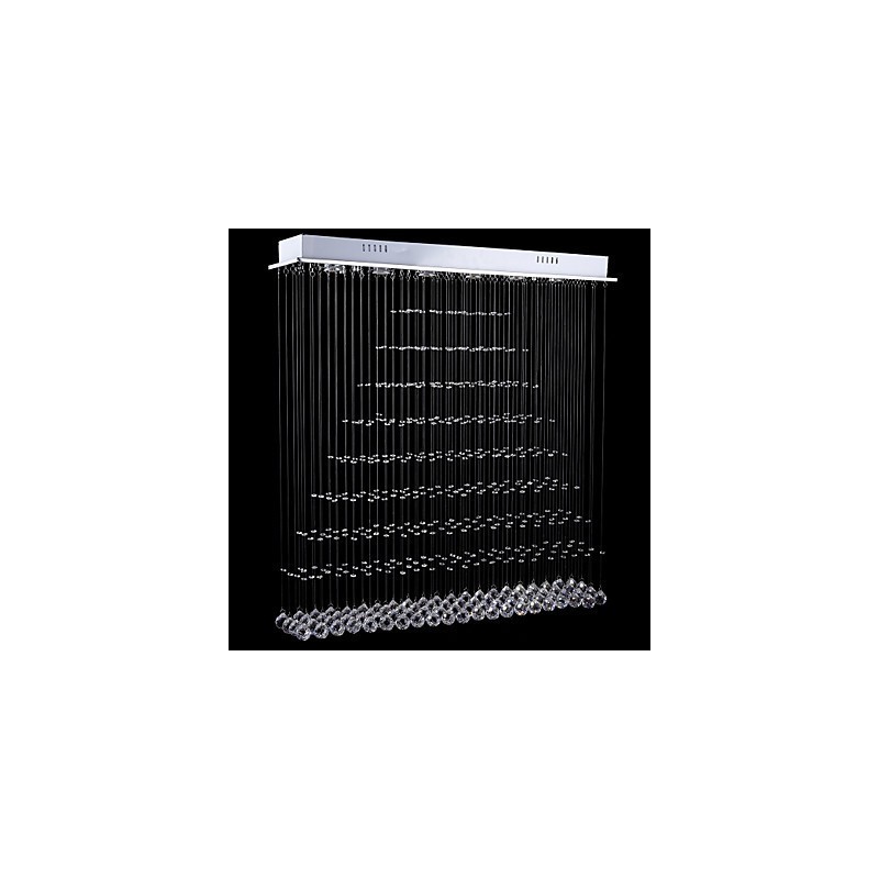 Candelabru de cristal dreptunghiular Lumini Plafon suspendat Iluminat Lămpi Corpuri