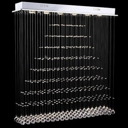 Candelabru de cristal dreptunghiular Lumini Plafon suspendat Iluminat Lămpi Corpuri