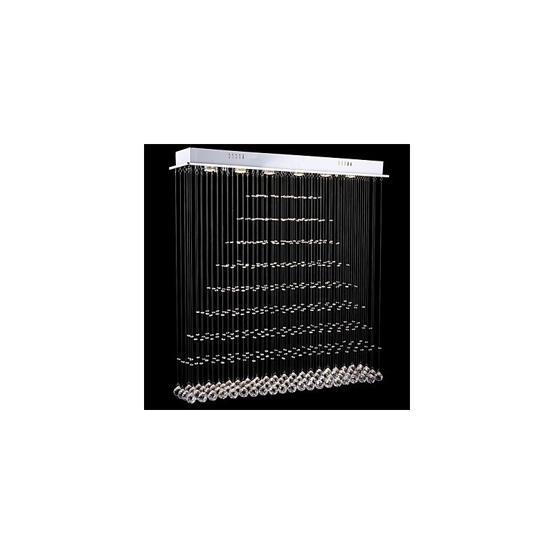 Candelabru de cristal dreptunghiular Lumini Plafon suspendat Iluminat Lămpi Corpuri