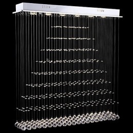 Candelabru de cristal dreptunghiular Lumini Plafon suspendat Iluminat Lămpi Corpuri