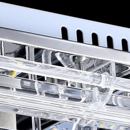 Lumină în trei culori cu montare încasată, cu telecomandă, sticlă modernă și contemporană