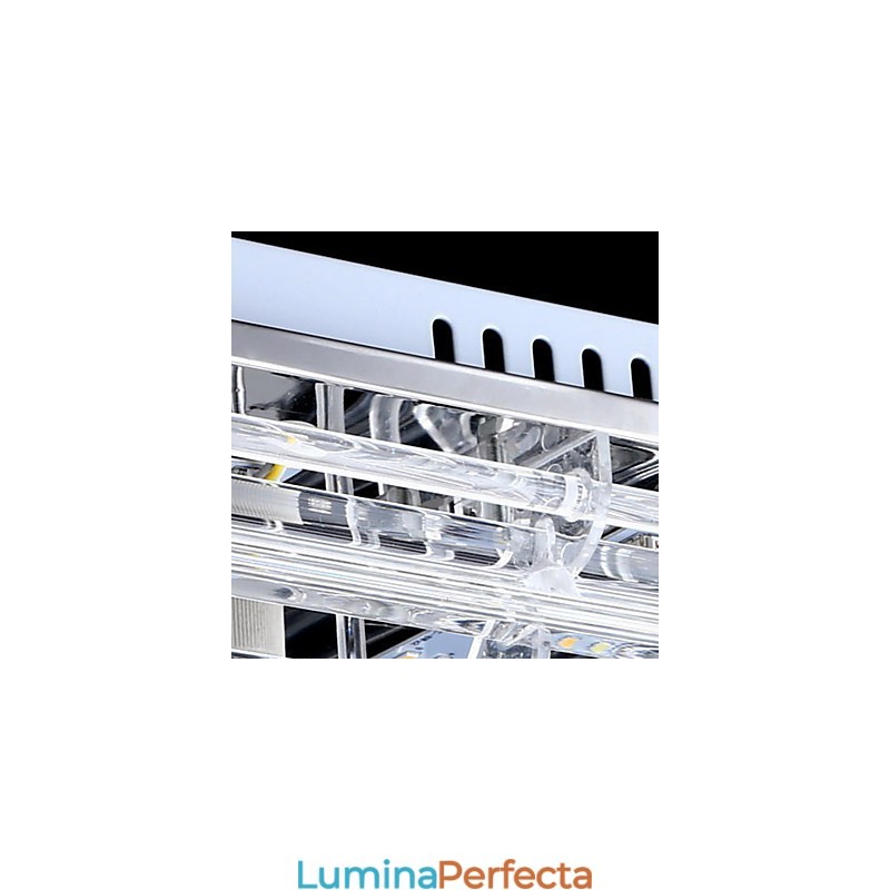 Lumină în trei culori cu montare încasată, cu telecomandă, sticlă modernă și contemporană