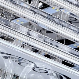 Lumină în trei culori cu montare încasată, cu telecomandă, sticlă modernă și contemporană