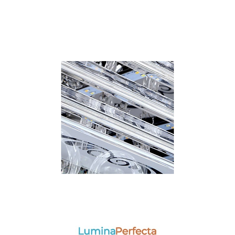 Lumină în trei culori cu montare încasată, cu telecomandă, sticlă modernă și contemporană