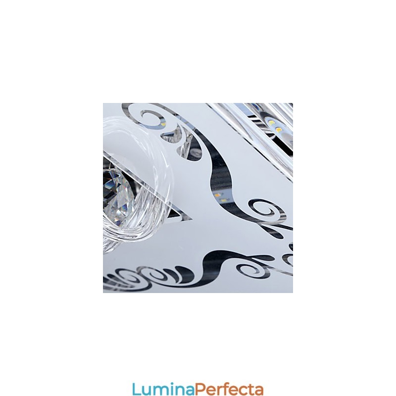 Lumină în trei culori cu montare încasată, cu telecomandă, sticlă modernă și contemporană