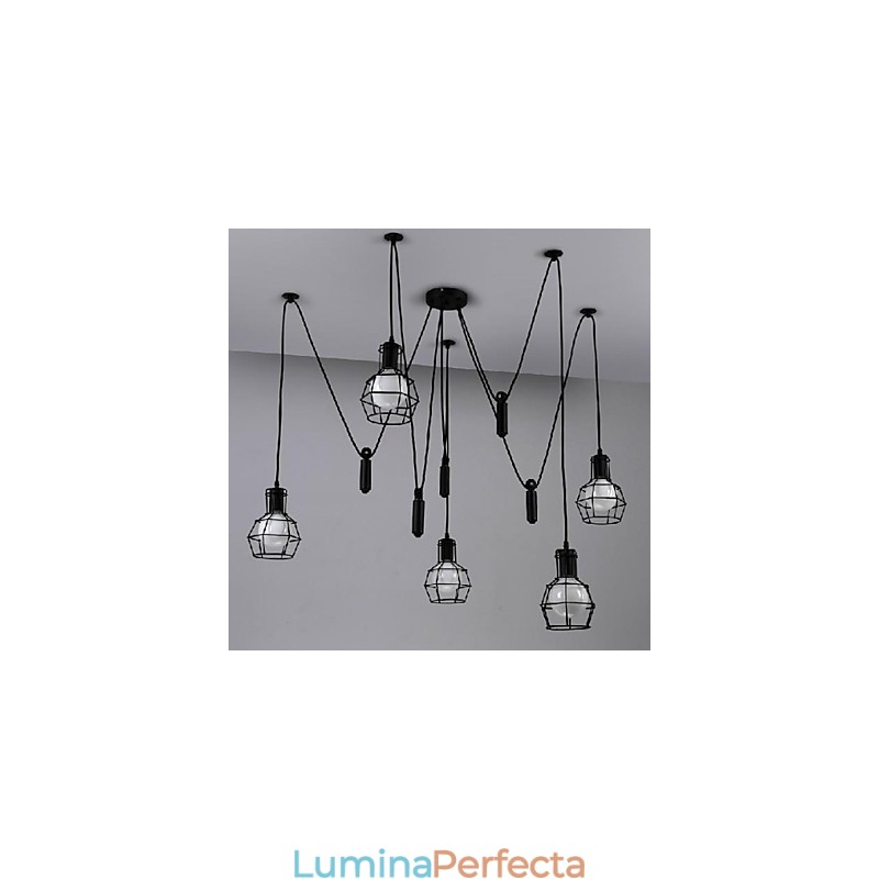 Tradițional Clasic Vintage Retro Lantern Country Mini Stil Pictură Metal Pendant Lampă de luat masa