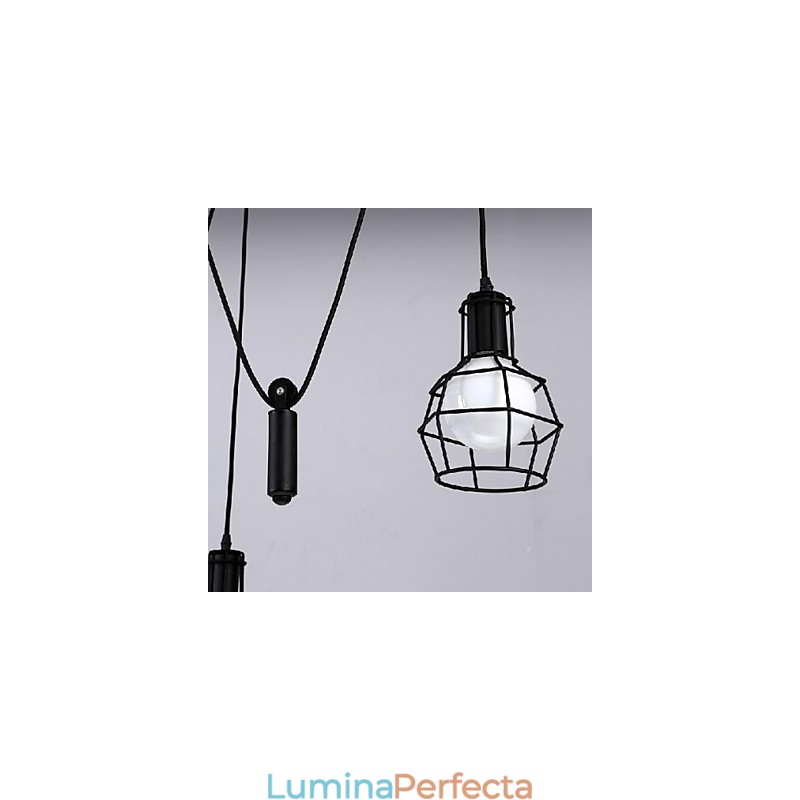 Tradițional Clasic Vintage Retro Lantern Country Mini Stil Pictură Metal Pendant Lampă de luat masa