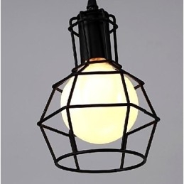 Tradițional Clasic Vintage Retro Lantern Country Mini Stil Pictură Metal Pendant Lampă de luat masa