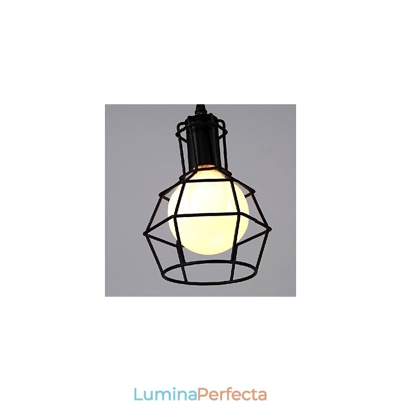 Tradițional Clasic Vintage Retro Lantern Country Mini Stil Pictură Metal Pendant Lampă de luat masa