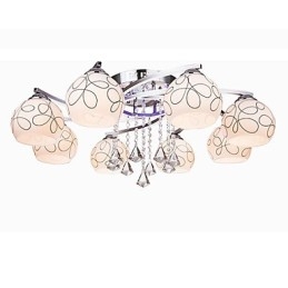 Candelabru Modern Crystal Living 8 lumini