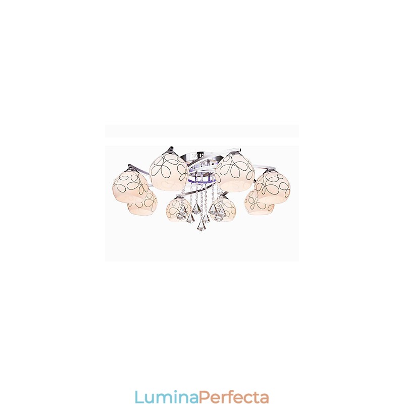Candelabru Modern Crystal Living 8 lumini