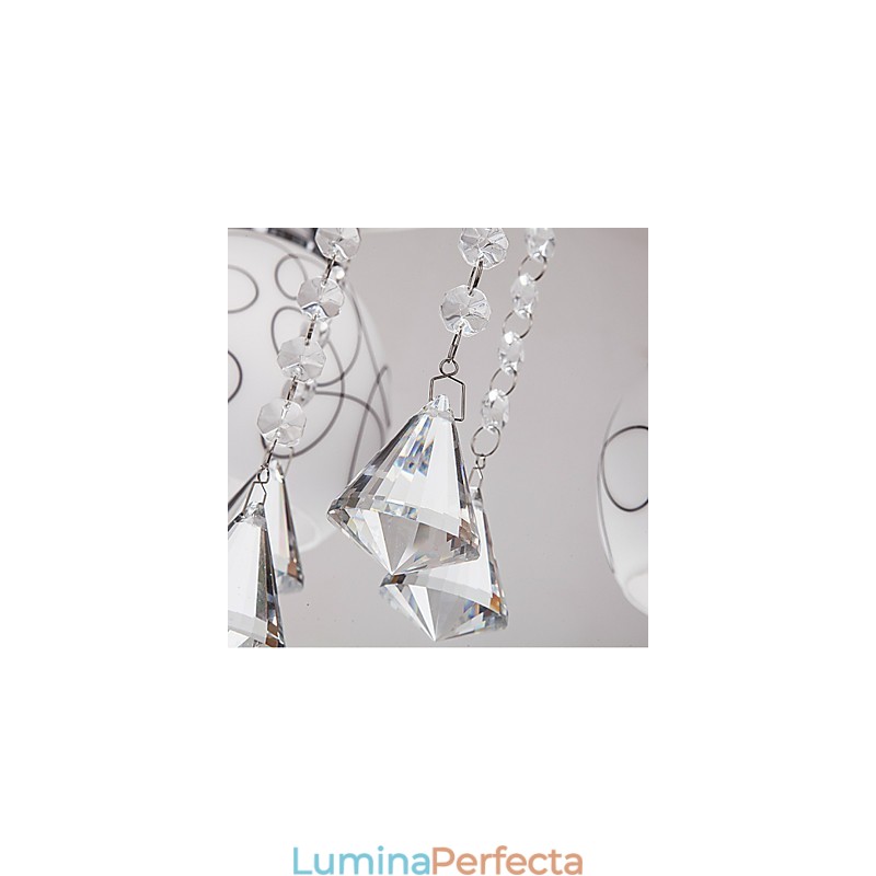 Candelabru Modern Crystal Living 8 lumini