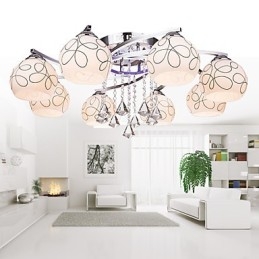 Candelabru Modern Crystal Living 8 lumini