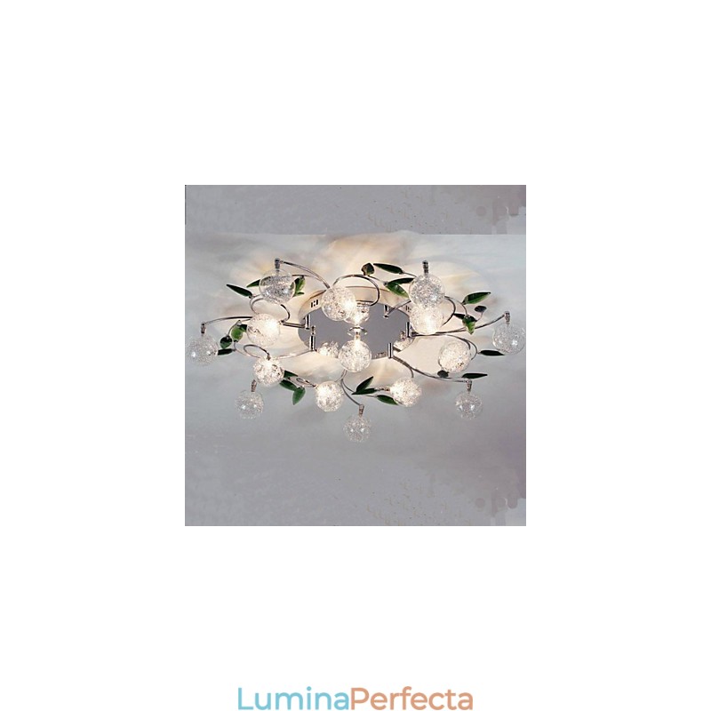 Lampă de tavan cristal verde Round Air Lights lampă lampă Fier