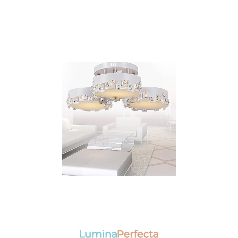 Montaj din metal cu pictură în cristal modern contemporan