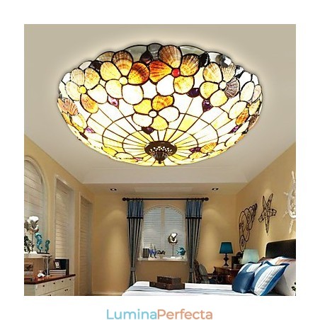 Scoicile Mării Mediterane Absorb Coșul Rural de Lumină Dom 50 Cm în Diametru Scoicile Mării Mediterane Absorb Coșul Rural de Lumină Dom 50 Cm în Diametru