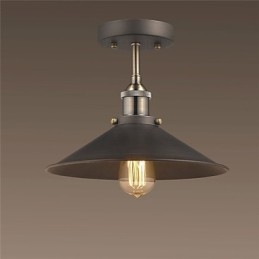 Plafoniera vintage Mini Edison cu 1 lumină, metal, montaj încastrat