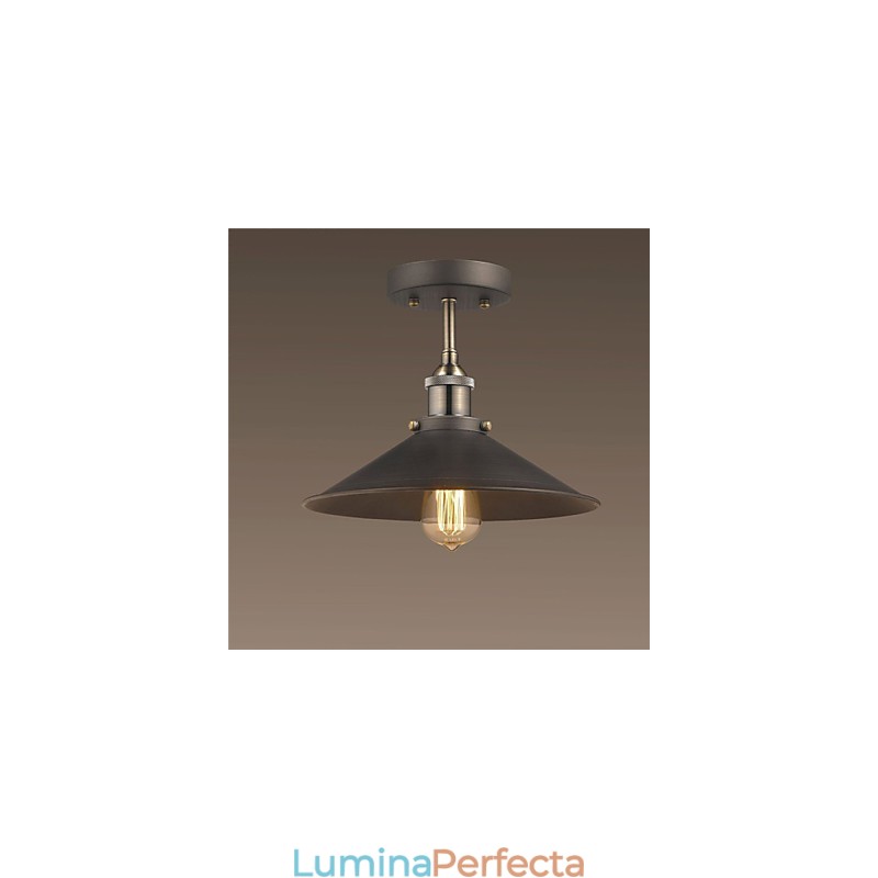 Plafoniera vintage Mini Edison cu 1 lumină, metal, montaj încastrat