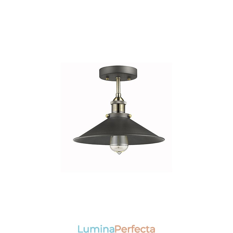 Plafoniera vintage Mini Edison cu 1 lumină, metal, montaj încastrat