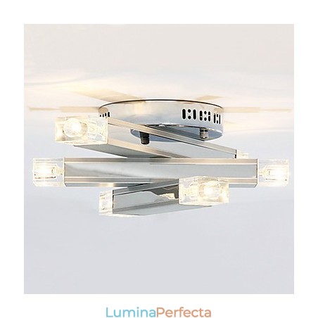 Plafoniera modernă cu 6 lumini în design șic Plafoniera modernă cu 6 lumini în design șic