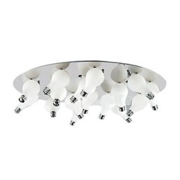 Montaj modern cu 12 lumini rotunde (baza becului G4)