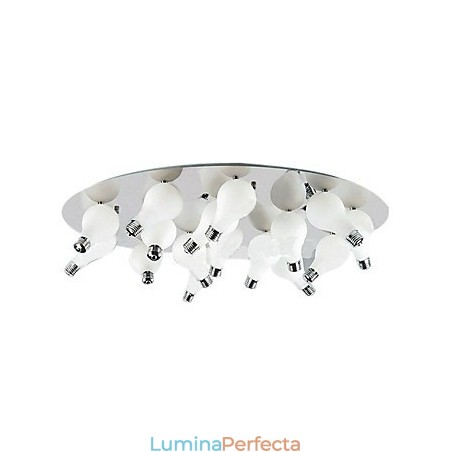 Montaj modern cu 12 lumini rotunde (baza becului G4) Montaj modern cu 12 lumini rotunde (baza becului G4)
