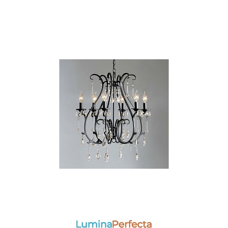 Candelabru modern cu 6 lumini de cristal Caracteristică lumânare