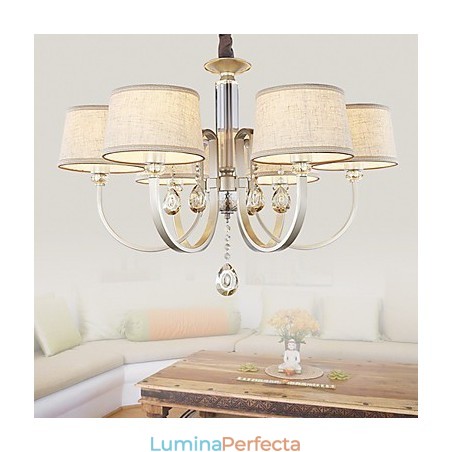 Candelabru din metal cu pictură în cristal de țară