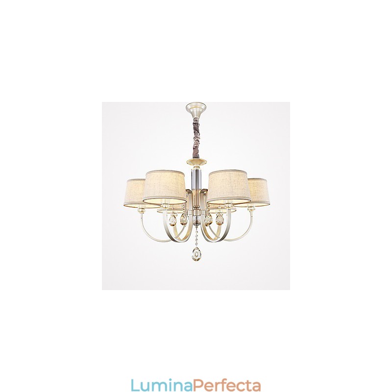 Candelabru din metal cu pictură în cristal de țară