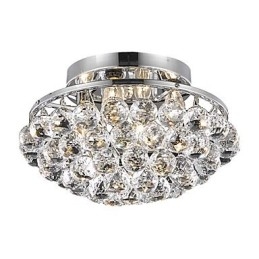 Lumini moderne cu 4 lumini, cu picături de cristal rotunde