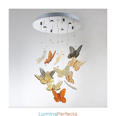 Lampă de cristal Lampă circulară de cristal Fluture 4 Lampă de cristal Lampă circulară de cristal Fluture 4