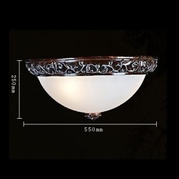 Lumină cu montare încasată, rășină de sticlă, sculptură în argint, clasic european