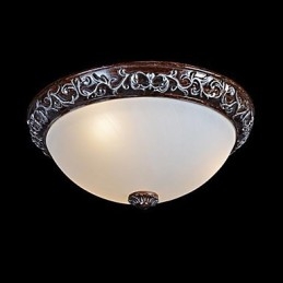 Lumină cu montare încasată, rășină de sticlă, sculptură în argint, clasic european