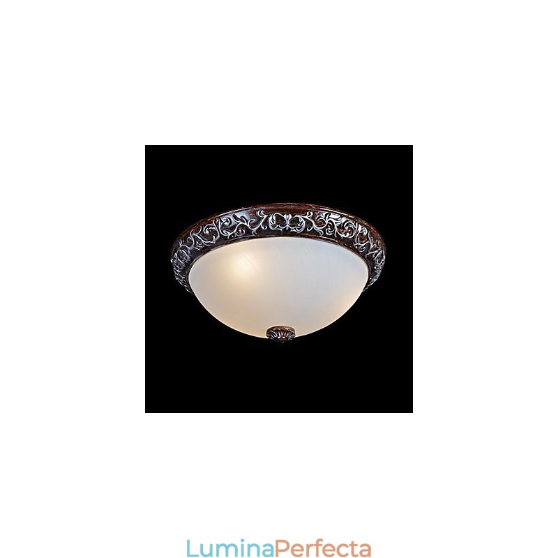 Lumină cu montare încasată, rășină de sticlă, sculptură în argint, clasic european