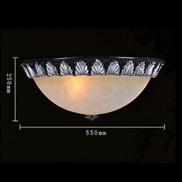 Model de lumină cu montare încasată, rășină de sticlă, sculptură în argint, clasic european
