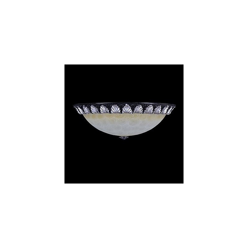 Model de lumină cu montare încasată, rășină de sticlă, sculptură în argint, clasic european