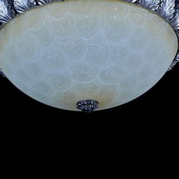 Model de lumină cu montare încasată, rășină de sticlă, sculptură în argint, clasic european
