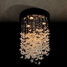 Montaj modern semi-încastrabil cu 3 lumini Butterfly Featured Shade