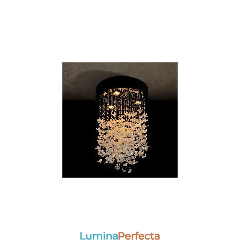 Montaj modern semi-încastrabil cu 3 lumini Butterfly Featured Shade
