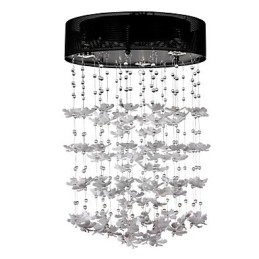 Montaj modern semi-încastrabil cu 3 lumini Butterfly Featured Shade