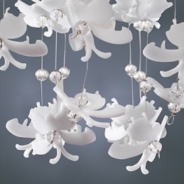 Montaj modern semi-încastrabil cu 3 lumini Butterfly Featured Shade