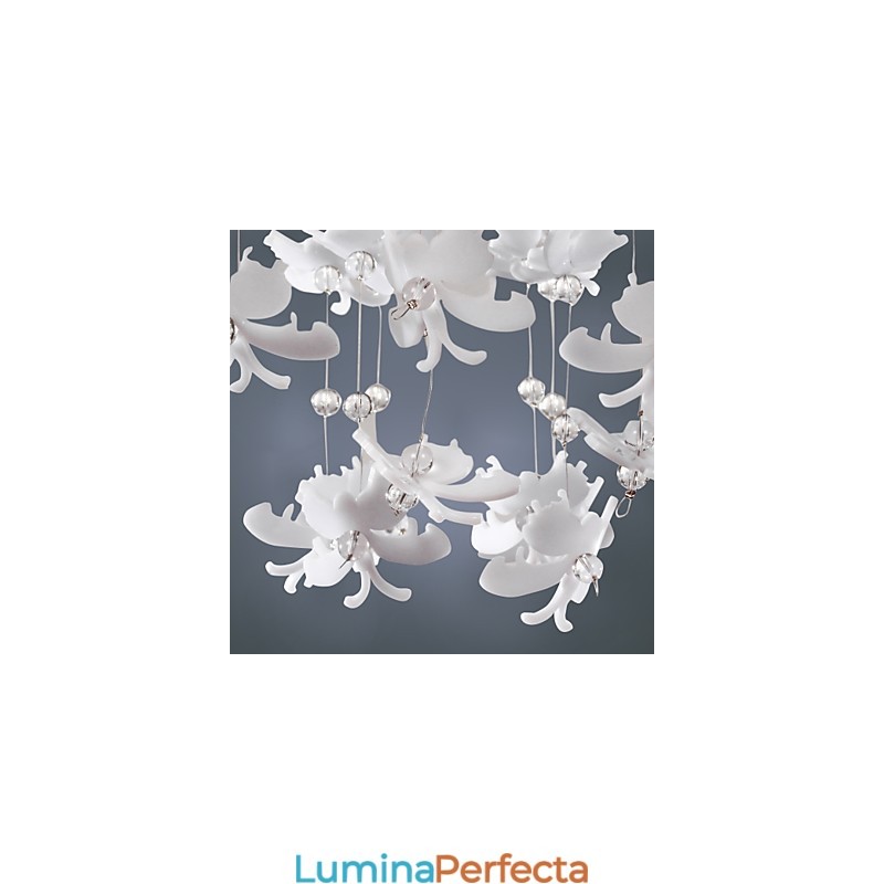 Montaj modern semi-încastrabil cu 3 lumini Butterfly Featured Shade