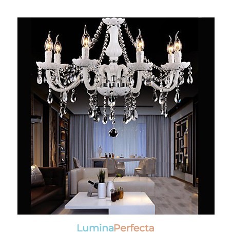 Candelabru Cristal Modern 6 Lumini Contemporan Sticla Candelabru Cristal Modern 6 Lumini Contemporan Sticla
