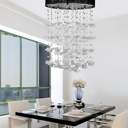 Montaj modern semi-încastrabil cu 3 lumini Butterfly Featured Shade