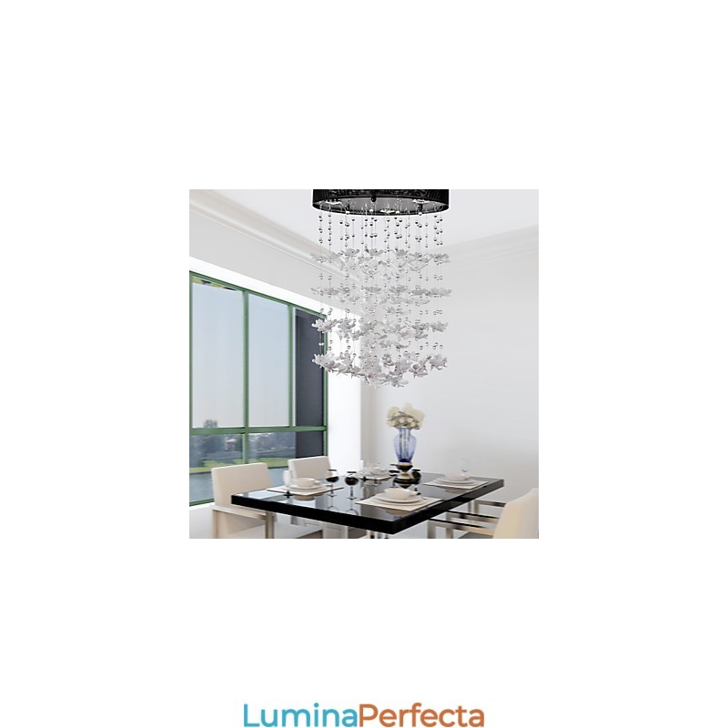 Montaj modern semi-încastrabil cu 3 lumini Butterfly Featured Shade